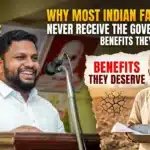 Indian farmers learning about government schemes through awareness programs